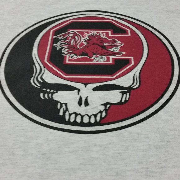 ZJD South Carolina Grateful Dead Gamecocks parody shakedown Ash T-shirt NWT - Picture 2 of 2